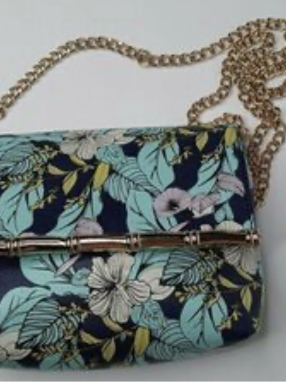 Kate Landry Floral Crossbody Bag in Navy, Teal, Cream